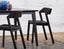 Merano Chair - Black Stained - Black Pad - by TON
