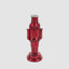 Glass Nutcracker Candle Stand Red (Set of 4)