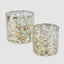 Mercury Floral Glass Candle Holder Small