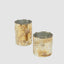Antique Mercury Glass Candle Holder Small