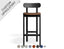 Zara Stool - Black - Custom Upholstered
