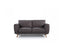 2 Seater Sofa Brown Fabric Lounge Set for Living Room Couch with Solid Wooden Frame