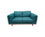 2 Seater Sofa Teal Fabric Lounge Set for Living Room Couch with Wooden Frame -