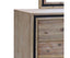 Dresser with 6 Storage Drawers in Solid Acacia With Mirror in Silver Brush Colour