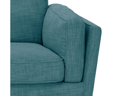 3 Seater Sofa Teal Fabric Lounge Set for Living Room Couch with Wooden Frame