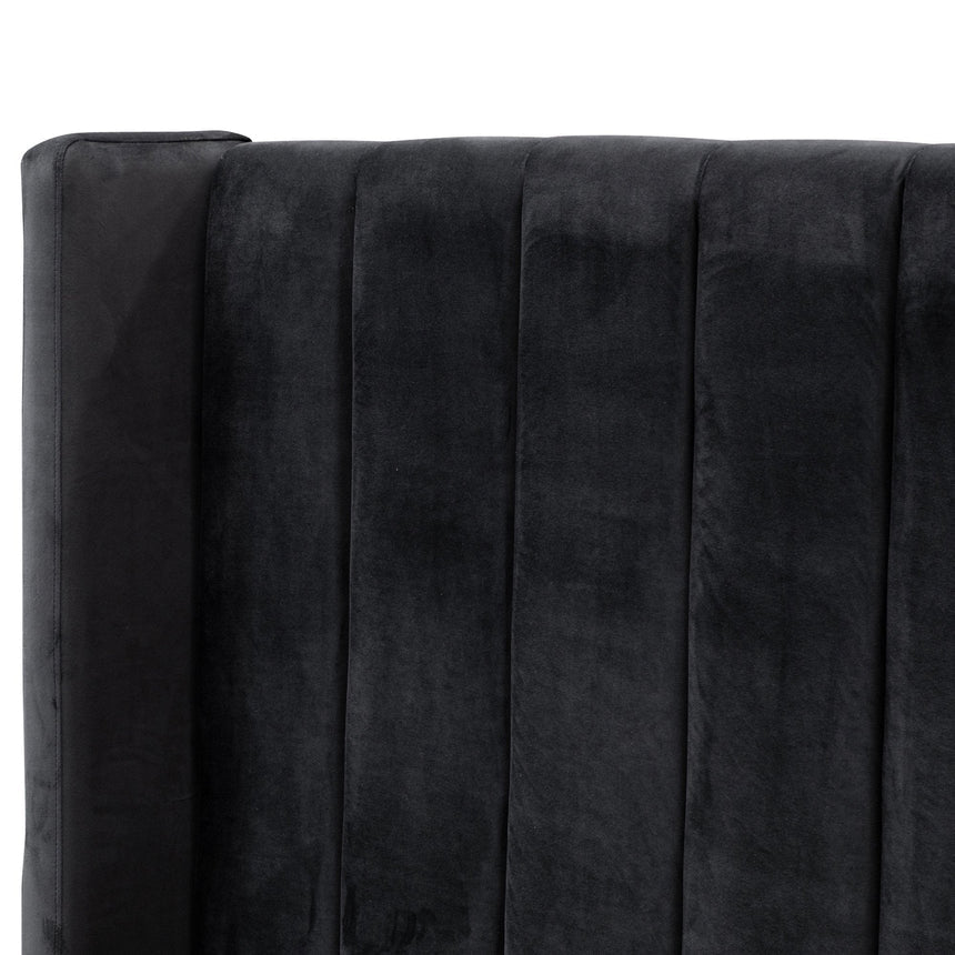 Queen Bed Frame - Black Velvet