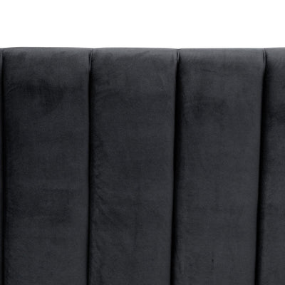 Queen Bed Frame - Black Velvet