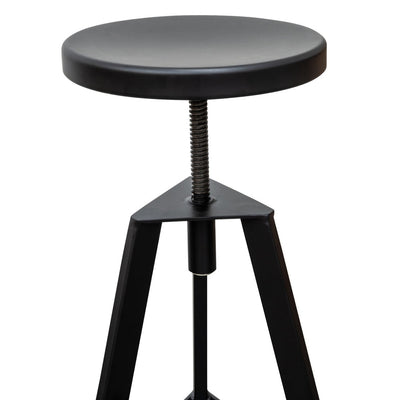 Steel Bar Stool - Black