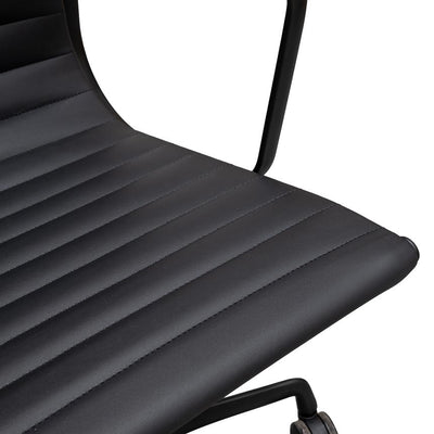 Executive Leather Office Chair - Full Black