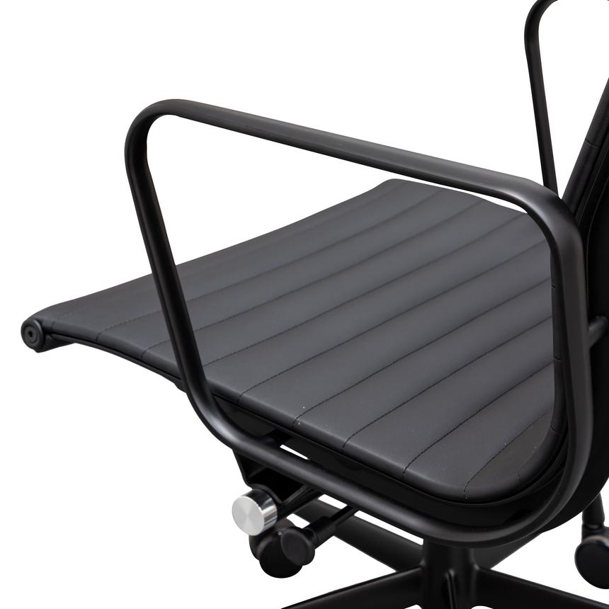 Executive Leather Office Chair - Full Black