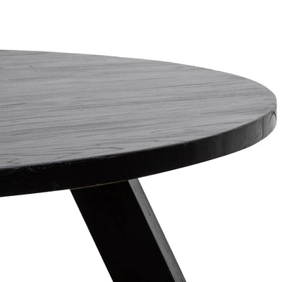 1.5M Round Dining Table - Full Black