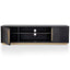 Entertainment TV Unit - Black and Brass