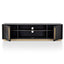 Entertainment TV Unit - Black and Brass