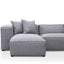 3 Seater Left Chaise Sofa - Graphite Grey