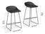 Pop Stool Black Frame and Black Shell Seat
