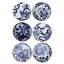 Blue & White 6 Decorator Balls