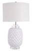 Island White Table Lamp gloss ceramic