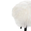 Dixie Stool - White Mongolian Fur.