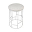 Aiden White Steel Kitchen Stool - Natural Linen