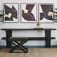 Spencer Black Timber Stool - Moss Velvet