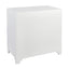 Greek Key Bedside Table - White