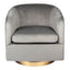 Belvedere Swivel Arm Chair - Charcoal Velvet