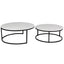 Chloe Stone Nesting Coffee Tables - Black