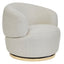 Tubby Swivel Arm Chair - Natural Linen