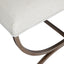 Novak Antique Gold Iron Stool -  Natural Linen