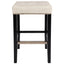 Canyon Black Bar Stool - Natural Linen