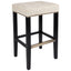 Canyon Black Bar Stool - Natural Linen