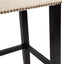 Canyon Black Bar Stool - Natural Linen