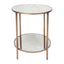 Cocktail Mirrored Side Table - Antique Gold