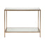 Cocktail Mirrored Console Table - Small Antique Gold