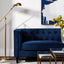 Tuxedo 3 Seater Tufted Sofa - Navy Velvet