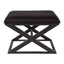 Spencer Black Timber Stool - Black Linen