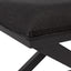 Spencer Black Timber Stool - Black Linen