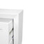 Balmain Oak Tall Bedside Table - White