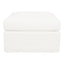 Birkshire Slip Cover Ottoman - White Linen