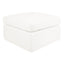 Birkshire Slip Cover Ottoman - White Linen