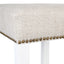 Canyon White Kitchen Stool - Natural Linen