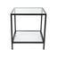 Cocktail Glass Square Side Table - Black