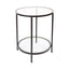 Cocktail Glass Round Side Table - Black