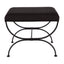 Novak Black Iron Stool - Black Linen