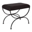 Novak Black Iron Stool - Black Linen