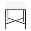 Nessa White Bedside Table - Black