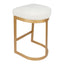 Brooke Brass Kitchen Stool - Natural