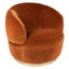 Tubby Swivel Arm Chair - Caramel Velvet