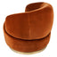 Tubby Swivel Arm Chair - Caramel Velvet