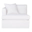 Birkshire Slip Cover Left Arm Facing Seat  - White Linen